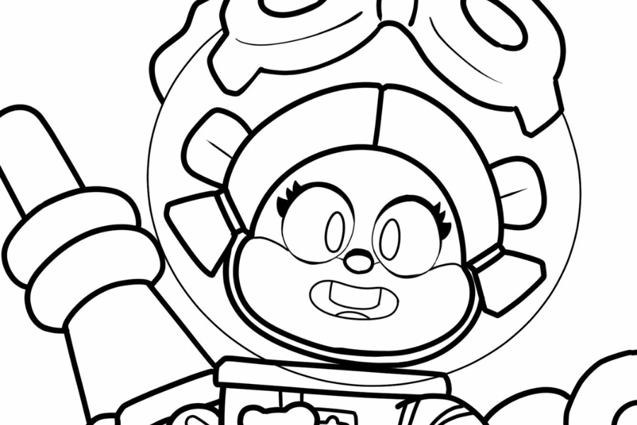 brawl stars coloring page of darryl